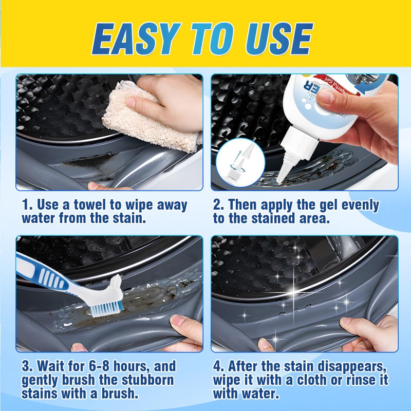 AstraVox Home Remover Gel, Washing Machine Cleaner for Washing Machine Seal, Front Load Washer, Refrigerator Strips, Tile, Home Kitchen Sinks, Toilet, Bathroom (7.44oz) - Image 4